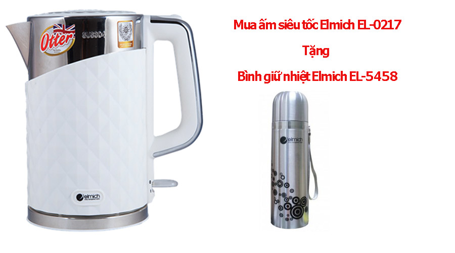 ấm siêu tốc tặng bình giữ nhiệt