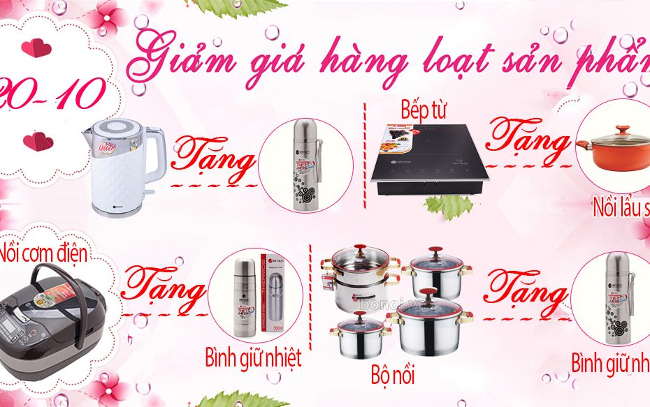 Nóng bỏng khuyến mại nhân ngày phụ nữ 20-10