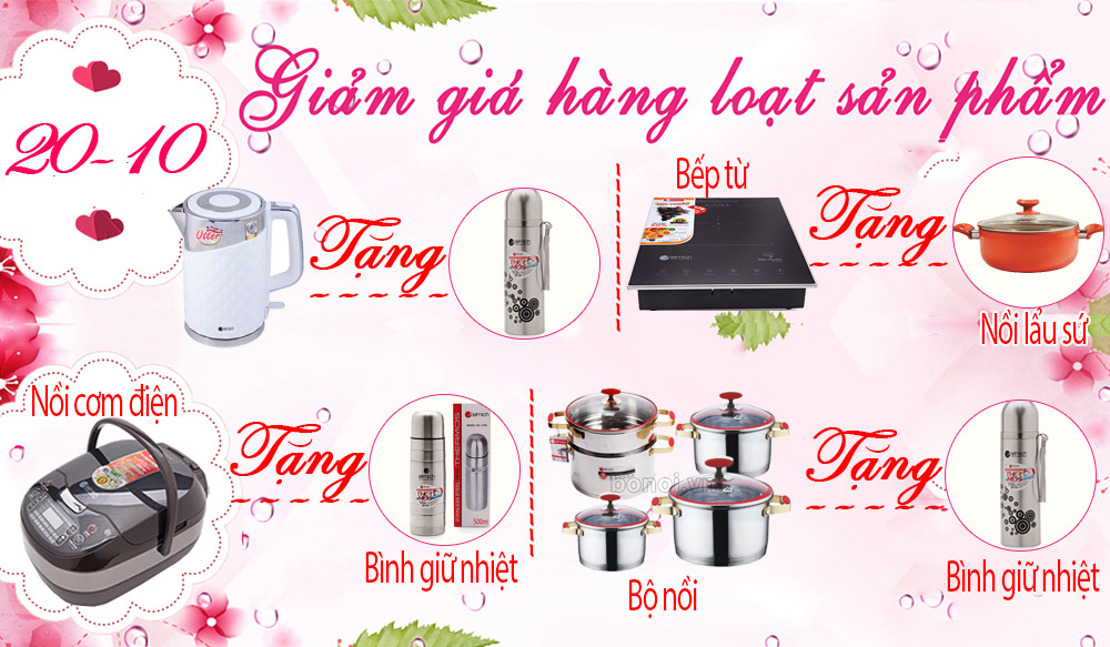 Nóng bỏng khuyến mại nhân ngày phụ nữ 20-10